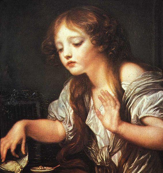 Jean Baptiste Greuze Young Girl Weeping for her Dead Bird Germany oil painting art